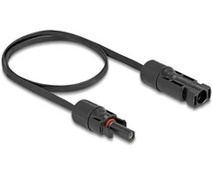 Delock DL4 Solar Flachbandkabel Stecker zu Buchse 60 cm juodas