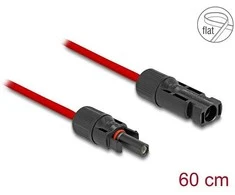 Delock DL4 Solar Flachbandkabel Stecker zu Buchse 60 cm raudona