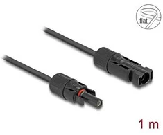 Delock DL4 Solar Flachbandkabel Stecker zu Buchse 1 m juodas