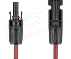 Delock DL4 Solar Kabelis 4 mm² Stecker zu Buchse 3 m raudona