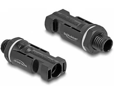 Delock DL4 Solar Konnektoren zum Crimpen, Stecker und Buchse, juodas 2 vnt.