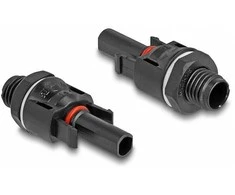 Delock DL4 Solar Konnektoren zum Crimpen, Stecker und Buchse, juodas 2 vnt.