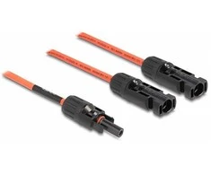 Delock DL4 Solar Splitter Kabelis 1 x Buchse zu 2 x Stecker 30 cm raudona