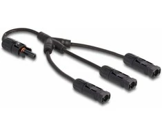 Delock DL4 Solar Splitter Kabelis 1 x Buchse zu 3 x Stecker 35 cm juodas