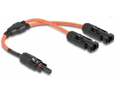 Delock DL4 Solar Splitter Kabelis 1 x Buchse zu 2 x Stecker 30 cm raudona