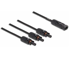Delock DL4 Solar Splitter Kabelis 1 x Stecker zu 3 x Buchse 35 cm juodas
