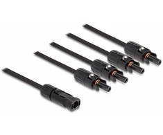 Delock DL4 Solar Splitter Kabelis 1 x Stecker zu 4 x Buchse 50 cm juodas
