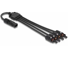 Delock DL4 Solar Splitter Kabelis 1 x Stecker zu 4 x Buchse 50 cm juodas