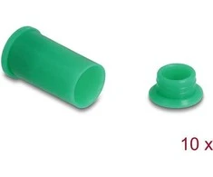 Delock DL4 Staubschutz für Stecker und Buchse, Silikon, 2-teilig, grün 10er Set