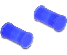 Delock DL4 Staubschutz für Stecker und Buchse, Silikon, 2-teilig, blau 10er Set