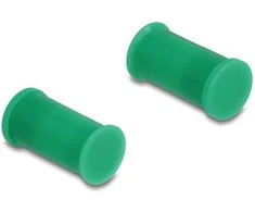 Delock DL4 Staubschutz für Stecker und Buchse, Silikon, 2-teilig, grün 10er Set