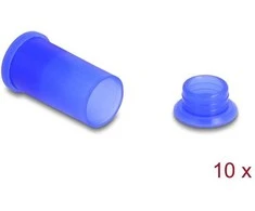 Delock DL4 Staubschutz für Stecker und Buchse, Silikon, 2-teilig, blau 10er Set