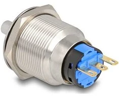 Delock Drehschalter zum Einbau 22 mm 3 x Lötanschluss