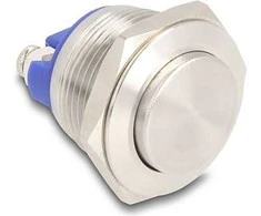 Delock Drucktaster zum Einbau 19 mm 2 x Schraubklemme Taster hoch