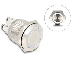 Delock Drucktaster zum Einbau 19 mm 4 x Schraubklemme LED baltas