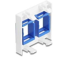 Delock Easy 45 Modul mit zwei Keystone Halterungen 45 x 45 mm, baltas / blau