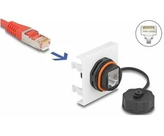 Delock Easy 45 Modul Netzwerk RJ45 Cat.6A, 45 x 45 mm