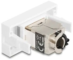 Delock Easy 45 Modul RJ45 Buchse zu LSA Cat.6A STP mit Verschlussclip und kabelbinderfrei