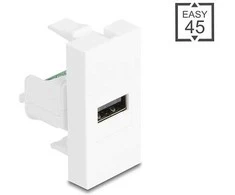 Delock Easy 45 Modul USB 2.0 Typ-A Buchse zu Terminalblock baltas