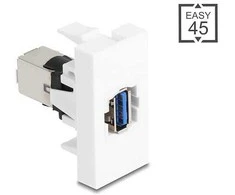Delock Easy 45 Modul USB 5 Gbps Typ-A Buchse zu USB 5 Gbps Typ-B Buchse baltas