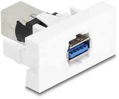 Delock Easy 45 Modul USB 5 Gbps Typ-A Buchse zu USB 5 Gbps Typ-B Buchse baltas