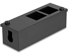 Delock Easy 45 Modulträger für Tisch- oder Wandmontage - 4 Port (22,5 x 45 mm) oder 2 Port (45 x 45 mm), Metall, juodas
