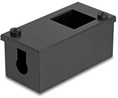 Delock Easy 45 Modulträger für Tisch- oder Wandmontage - 2 Port (22,5 x 45 mm) oder 1 Port (45 x 45 mm), Metall, juodas