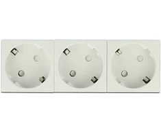 Delock Easy 45 Schutzkontakt-Steckdose 3-fach 45°-Anordnung 45 x 45 mm 5 Stück