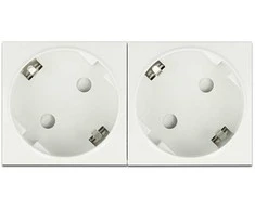 Delock Easy 45 Schutzkontakt-Steckdose 45°-Anordnung 2-fach erweiterbar 45 x 45 mm