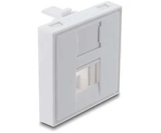 Delock Easy 45 V-Modulblende für Keystone Modul 1 Port mit Staubschutzklappe 45 x 45 mm baltas
