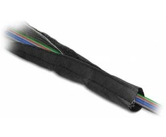Delock EMV Abschirmgeflechtschlauch mit Klettverschluss hitzebeständig 1 m x 20 mm juodas