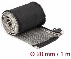 Delock EMV Abschirmgeflechtschlauch mit Reißverschluss hitzebeständig 1 m x 20 mm juodas