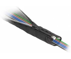 Delock EMV Abschirmgeflechtschlauch mit Reißverschluss hitzebeständig 1 m x 25 mm juodas