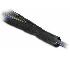 Delock EMV Abschirmgeflechtschlauch mit Klettverschluss hitzebeständig 1 m x 16 mm juodas