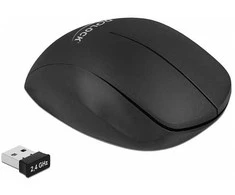 Pelė Delock 12598 - dešinei rankai - Vertical design - Bluetooth+USB Type-A - 1600 DPI - Juodas,Raudona