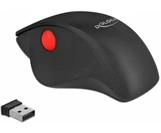 Pelė Delock 12598 - dešinei rankai - Vertical design - Bluetooth+USB Type-A - 1600 DPI - Juodas,Raudona