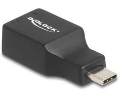 Delock Externe USB Garso plokštė mit USB Type-C™ Stecker auf 2 x 3,5 mm Klinkenbuchse Plug &amp; Play Audio Adapteris juodas
