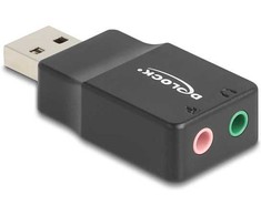Karta dźwiękowa Delock Zewnętrzna karta dźwiękowa USB Delock (66634) – Juoda