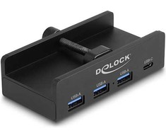 HUB USB Delock huby i koncentratory USB 2.0 Type-A 5000 Mbit/s Juodas