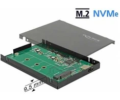 Delock 42609 - SSD enclosure - M.2 - PCI Express - 10 Gbit/s - USB connectivity - Juodas