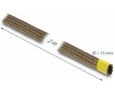 Delock Geflechtschlauch aus Basalt Fasern 2 m x 15 mm braun