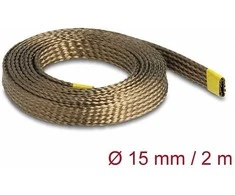 Delock Geflechtschlauch aus Basalt Fasern 2 m x 15 mm braun