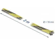 Delock Geflechtschlauch dehnbar 2 m x 19 mm juodas-gelb