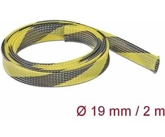 Delock Geflechtschlauch dehnbar 2 m x 19 mm juodas-gelb