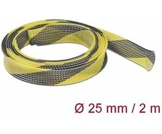 Delock Geflechtschlauch dehnbar 2 m x 25 mm juodas-gelb