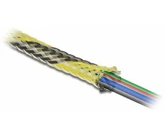 Delock Geflechtschlauch dehnbar 2 m x 38 mm juodas-gelb