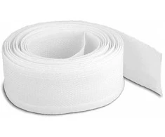 DELOCK Geflechtschlauch mit Klettverschluss 5 m x 19 mm baltas