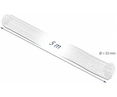 Delock Geflechtschlauch mit Klettverschluss 5 m x 32 mm baltas