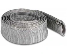 Delock Geflechtschlauch mit Reißverschluss hitzebeständig 2 m x 50 mm grau