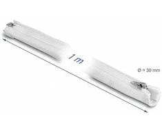 Delock Geflechtschlauch mit Reißverschluss hitzebeständig 1 m x 30 mm baltas